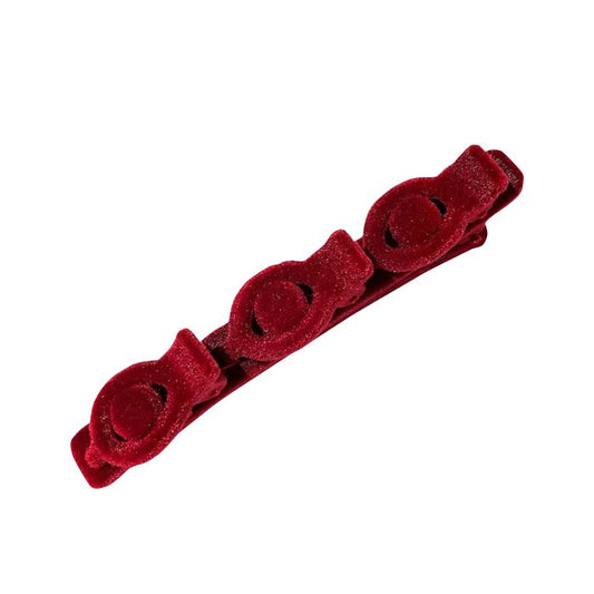 Elegant Braided Style Fluffy Hair Clip Hair Styling Tools Every Day And Night Red 1pc 